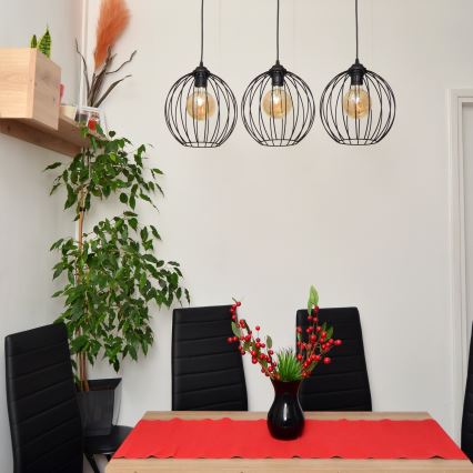 Suspension filaire LED MERCURE 3xE27/15W/230V