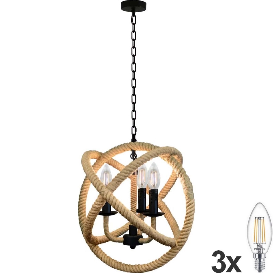 Suspension filaire LED ROPE 2xE27/10W/230V
