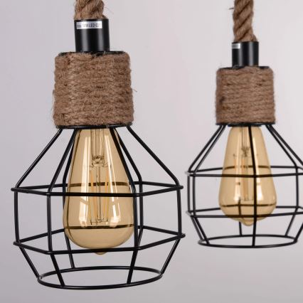 Suspension filaire LED ROPE ALEGRA 4xE27/10W/230V