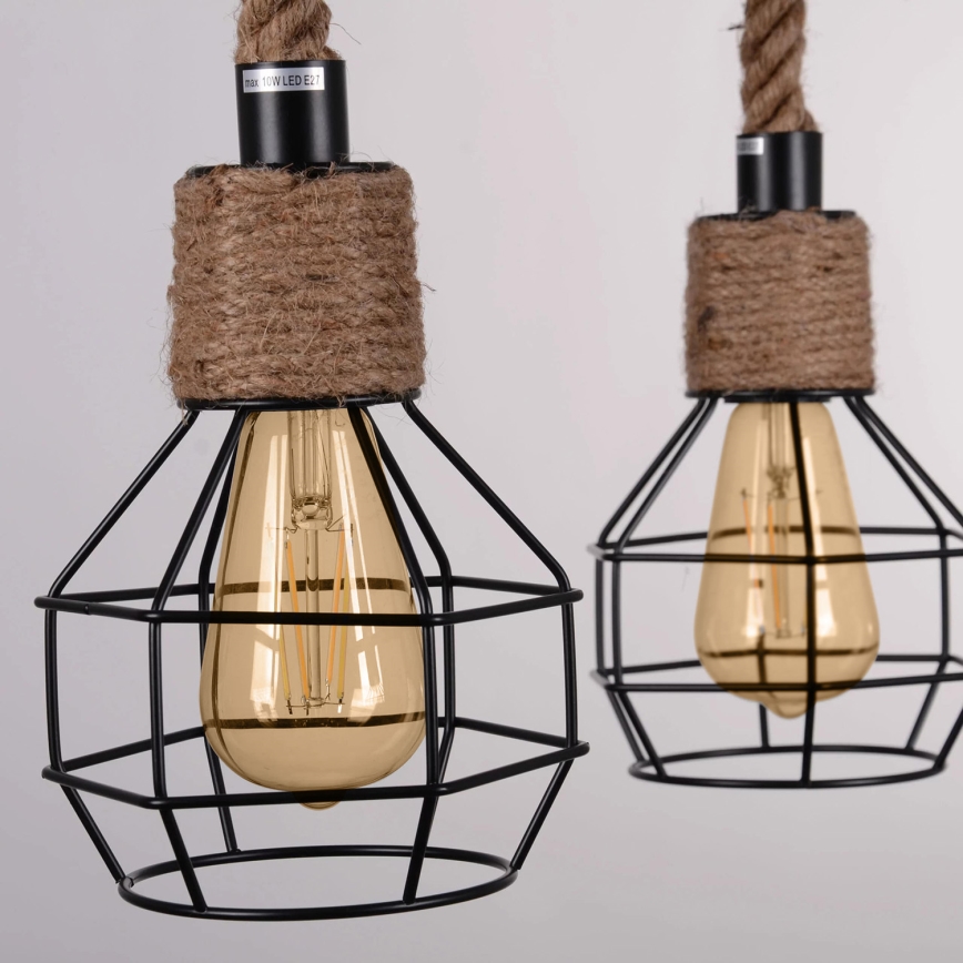 Suspension filaire LED ROPE ALEGRA 4xE27/10W/230V