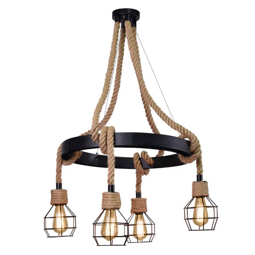 Suspension filaire LED ROPE ALEGRA 4xE27/10W/230V