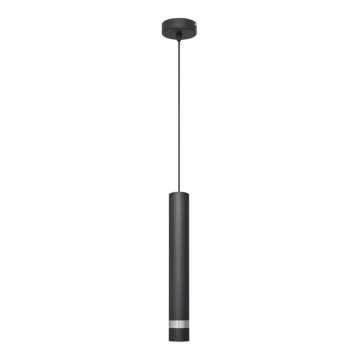 Suspension filaire LED TUBA 1xGU10/4,8W/230V noir/chrome brillant
