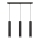 Suspension filaire LED TUBA 3xGU10/6,5W/230V noir/chrome brillant