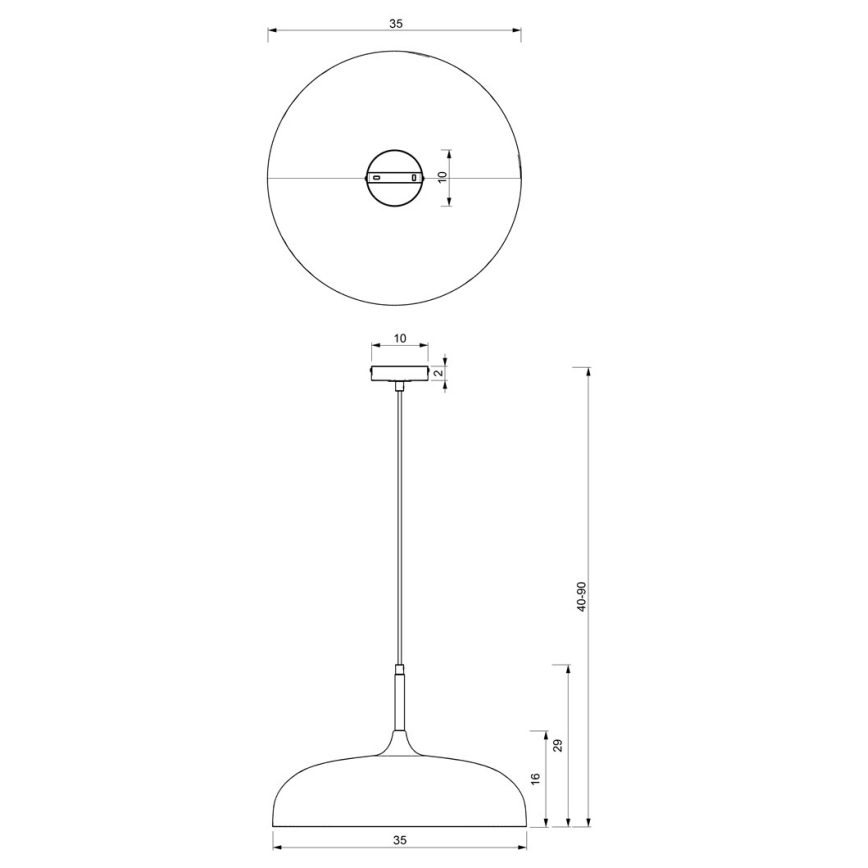 Suspension filaire LINCOLN 1xE27/60W/230V d. 35 cm vert