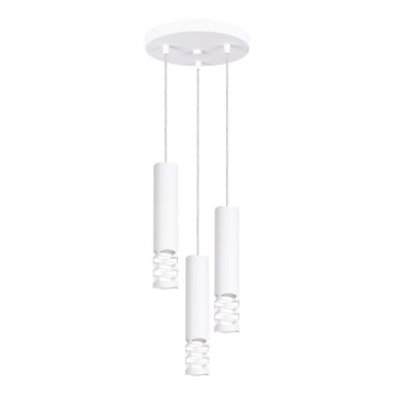 Suspension filaire LIRO 3xGU10/10W/230V blanc