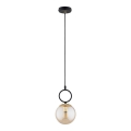 Suspension filaire LISTER 1xE14/10W/230V noir/fumé beige