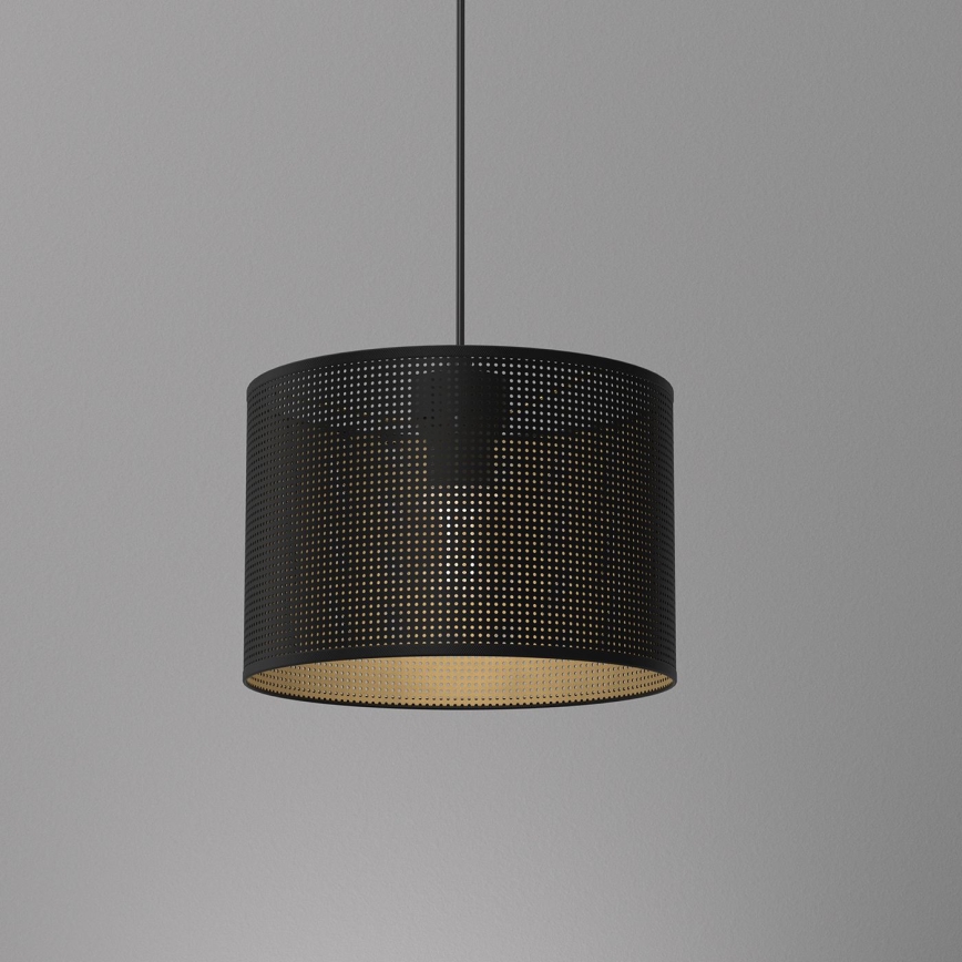 Suspension filaire LOFT SHADE 1xE27/60W/230V d. 25 cm noir/doré