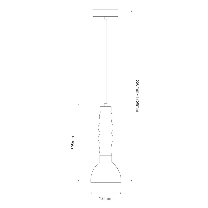 Suspension filaire LUCCO LED/13W/230V d. 15 cm doré