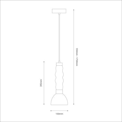 Suspension filaire LUCCO LED/13W/230V d. 15 cm fumé
