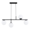 Suspension filaire LUNA 4xE14/10W/230V noir