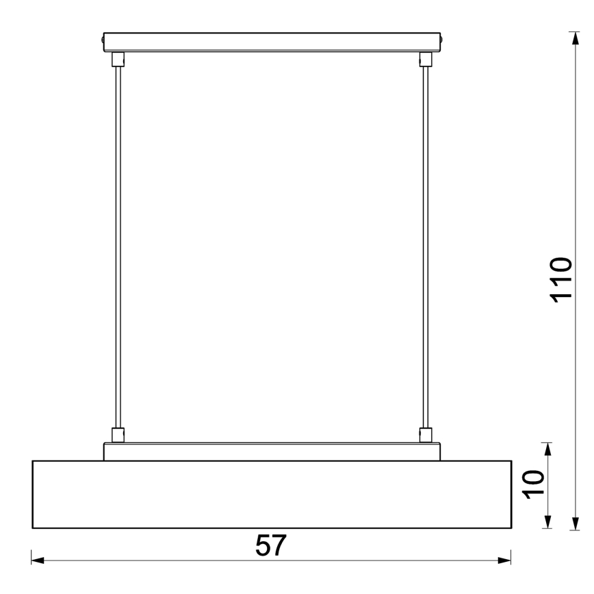 Suspension filaire MAISON 3xGU10/8W/230V marron/chêne