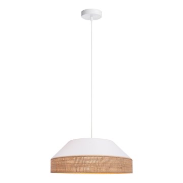 Suspension filaire MANISO 1xE27/60W/230V d. 45 cm blanc/beige