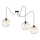 Suspension filaire MATT 3xE27/60W/230V araignée noir/doré