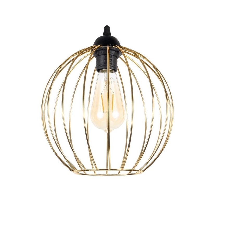 Suspension filaire MATT 3xE27/60W/230V araignée noir/doré