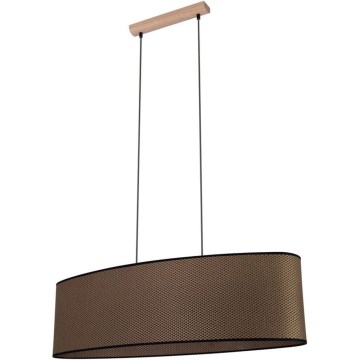Suspension filaire MERCEDES 2xE27/40W/230V marron/chêne