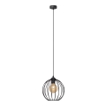 Suspension filaire MERCURE 1xE27/15W/230V diamètre 24 cm noir