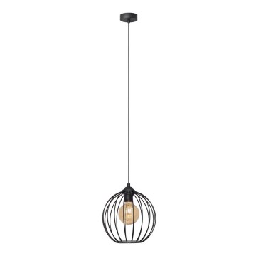 Suspension filaire MERCURE 1xE27/15W/230V diamètre 24 cm noir