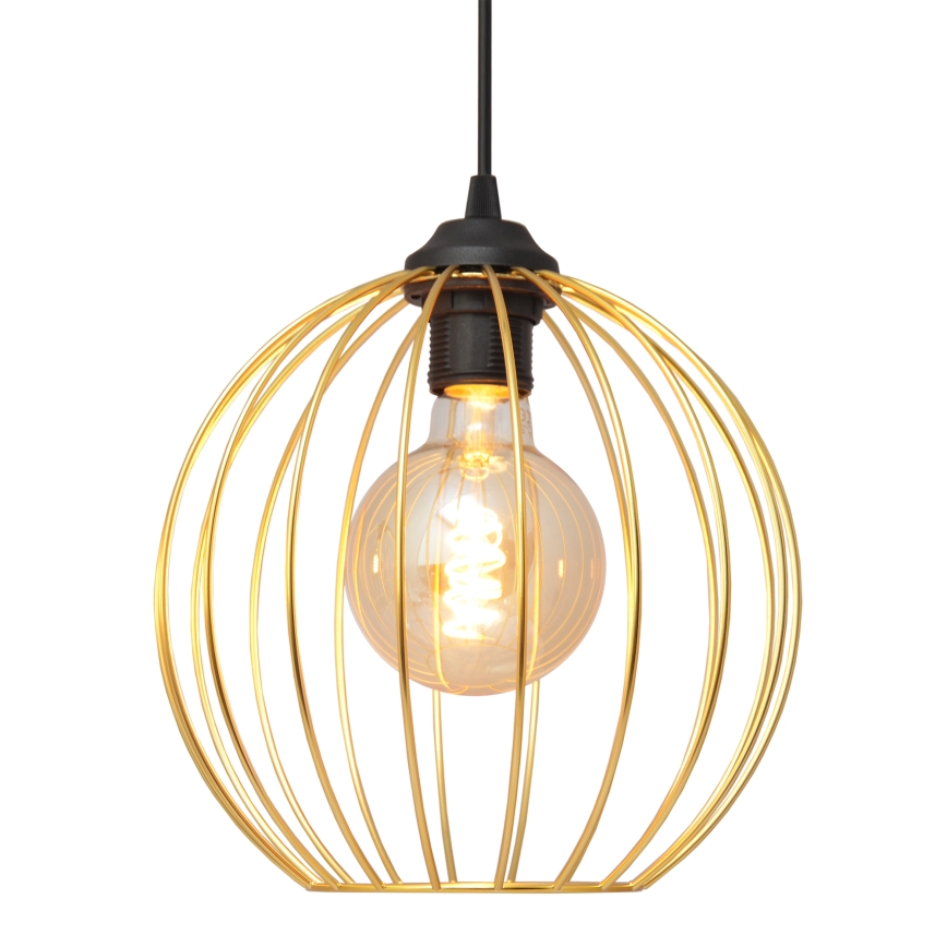 Suspension filaire MERCURE 1xE27/15W/230V doré/noir