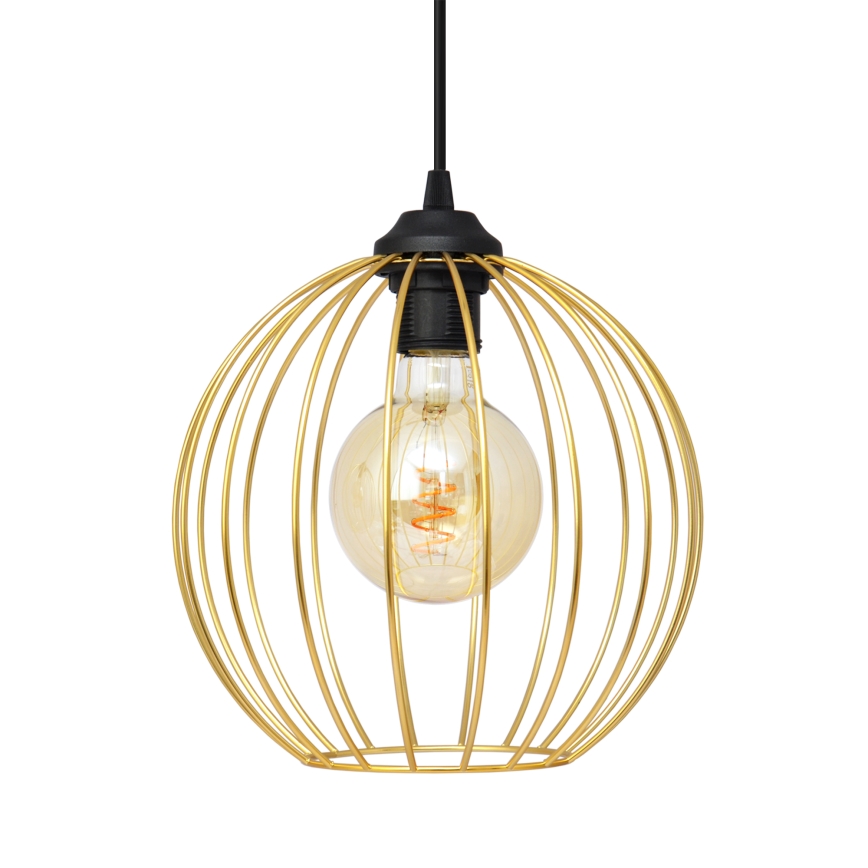 Suspension filaire MERCURE 2xE27/15W/230V doré/noir