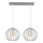 Suspension filaire MERCURE 2xE27/15W/230V grise