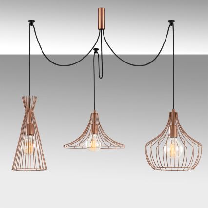 Suspension filaire MEZOPOTAMYA 3xE27/40W/230V araignée