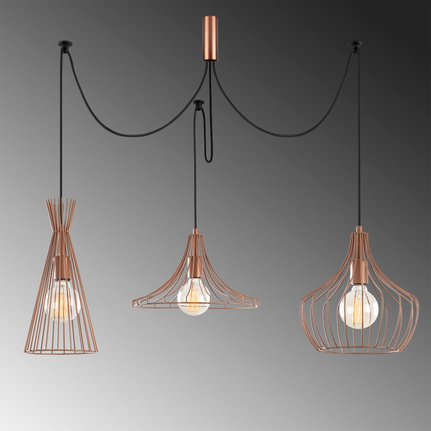 Suspension filaire MEZOPOTAMYA 3xE27/40W/230V araignée