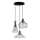 Suspension filaire MEZOPOTAMYA 3xE27/40W/230V noir