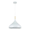 Suspension filaire MIKO 1xE27/60W/230V d. 32 cm blanc