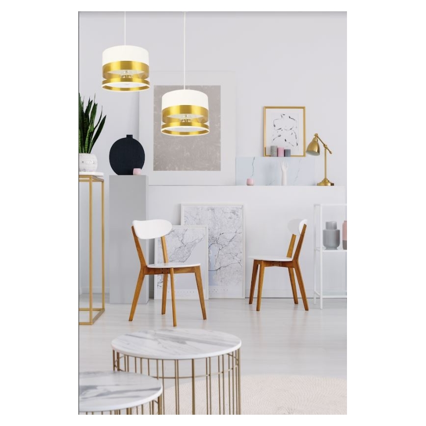 Suspension filaire MILO 2xE27/60W/230V dorée