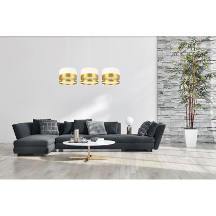 Suspension filaire MILO 3xE27/60W/230V dorée