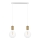 Suspension filaire MIROS 2xE27/60W/230V blanc/doré