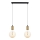 Suspension filaire MIROS 2xE27/60W/230V noir/doré