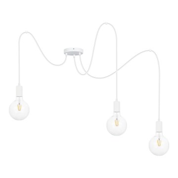 Suspension filaire MIROS 3xE27/60W/230V araignée blanc