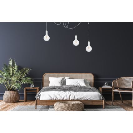 Suspension filaire MIROS 3xE27/60W/230V araignée blanc