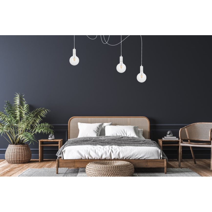 Suspension filaire MIROS 3xE27/60W/230V araignée blanc