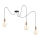 Suspension filaire MIROS 3xE27/60W/230V araignée noir/cuivre