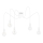 Suspension filaire MIROS 5xE27/60W/230V araignée blanc