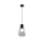 Suspension filaire MOLDO 1xE27/40W/230V noir/transparent