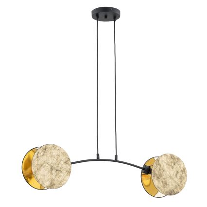 Suspension filaire MOTIF 2xE14/10W/230V doré