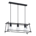 Suspension filaire NETI 3xE27/15W/230V noir