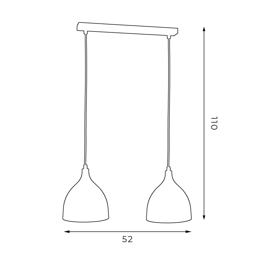 Suspension filaire NOAK 2xE27/15W/230V blanc