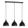 Suspension filaire NOAK 3xE27/15W/230V noir