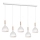 Suspension filaire NOAK 5xE27/15W/230V blanc/hêtre