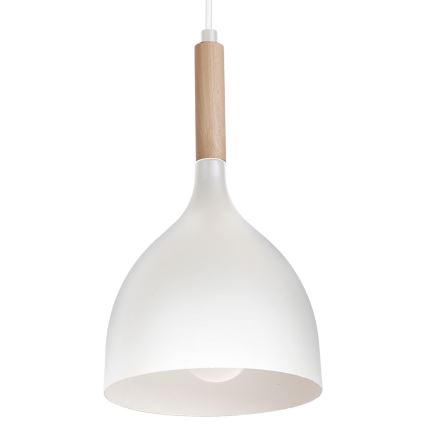 Suspension filaire NOAK WOOD 3xE27/15W/230V blanc/hêtre