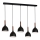 Suspension filaire NOAK WOOD 5xE27/15W/230V noir/hêtre