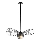 Suspension filaire OGGI 1xE27/40W/230V d. 60 cm noir