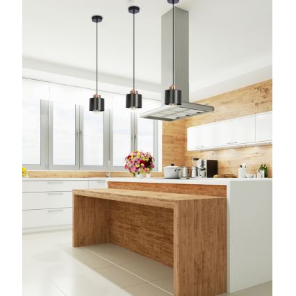 Suspension filaire OLENA 1xE27/60W/230V noir