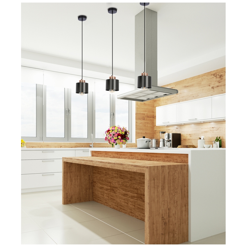 Suspension filaire OLENA 1xE27/60W/230V noir