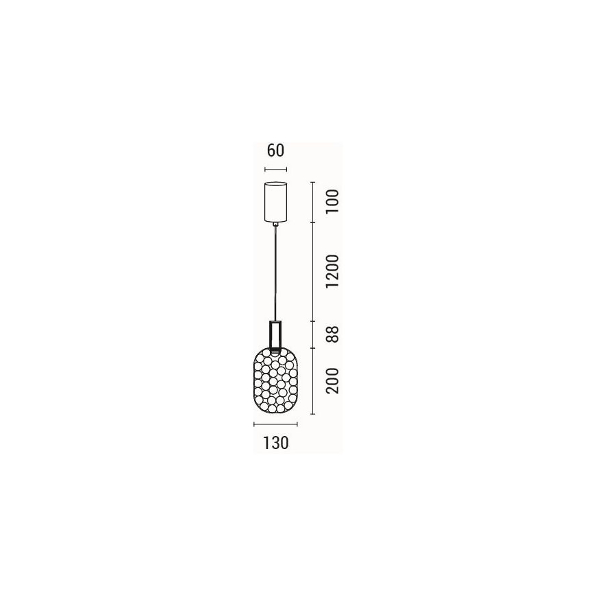 Suspension filaire PERFORATO LED/6,3W/230V 3000K doré d. 13 cm