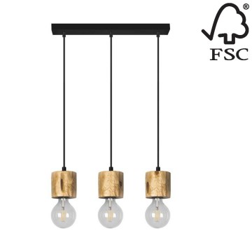 Suspension filaire PINO 3xE27/60W/230V pin - certifié FSC